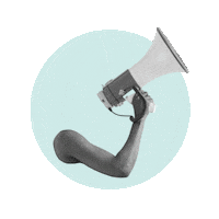 studiolutalica feminist voice activism megaphone Sticker