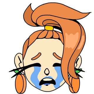 RolyPolyNFT sad crying cry tears Sticker