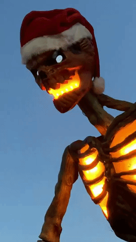 Spooky Skeleton Santa