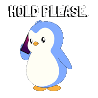 Wait A Second Be Right Back Sticker by Pudgy Penguins