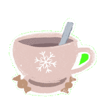 Movavi giphyupload christmas coffee winter Sticker