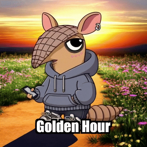 Sunset Armadillo GIF by Chillo Dillo