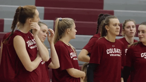 Volleyball Pointing GIF by Colgate Athletics