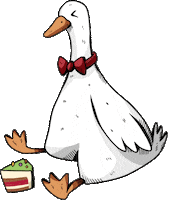 Goose Eating Sticker
