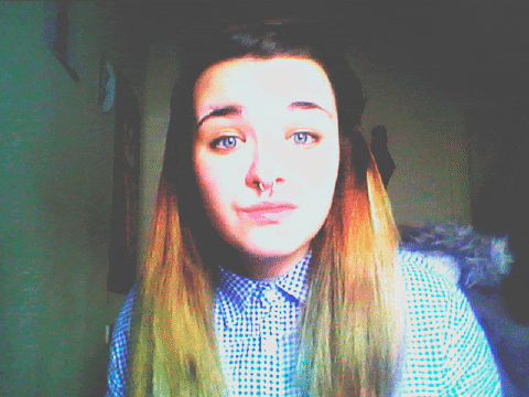blue eyes webcam GIF