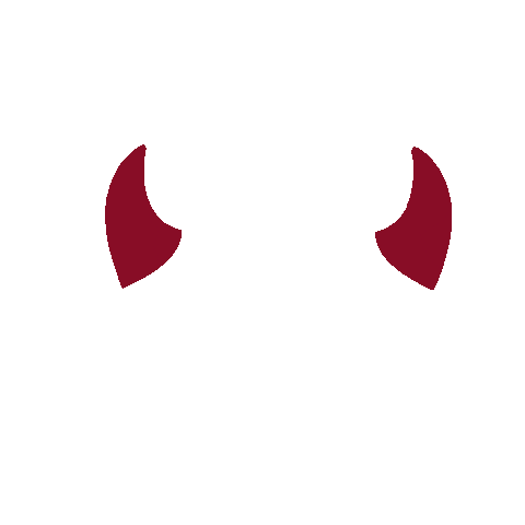 Devils_Dream red plant devil horns Sticker