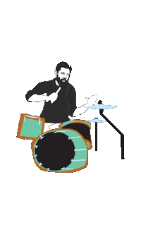 Band Drumming Sticker