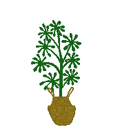 lafelcefelice green stars plant basket Sticker