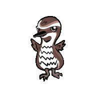 kingandrail koko guam king and rail koko bird Sticker