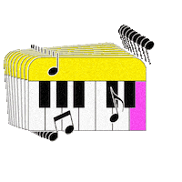 Bubblegumclub piano amapiano bubblegumclub music keyboard Sticker