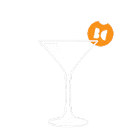 BombesCreatives party pink drink orange Sticker