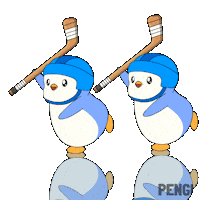 Happy Ice Hockey Sticker by Pudgy Penguins