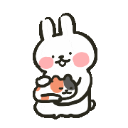 Cat Rabbit Sticker