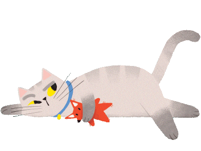 Cat Waiting Sticker by Flying Eye Books