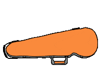 bamcases orange musik bam case Sticker