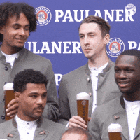Happy Champions League GIF by FC Bayern Munich