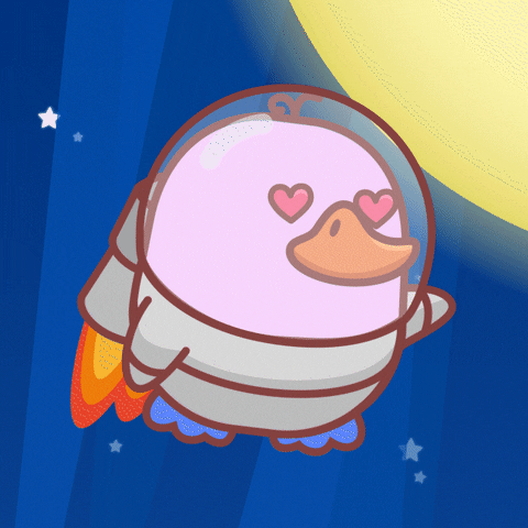To The Moon GIF by FOMO Duck