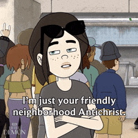 LittleDemonFX smiling chrissy catchphrase antichrist GIF