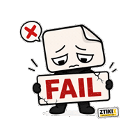ztikix fail wrong mistake failure Sticker