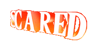 scared text Sticker