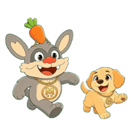 Waving Golden Retriever Sticker