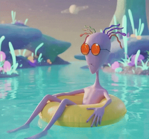 Relax Vibing GIF by Lonely Aliens
