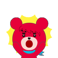 Bear Wow Sticker by ブルボン公式