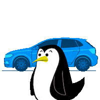 christmas penguin Sticker by VolkswagenIT