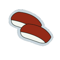 kpham21 sushi toro tuna nigiri Sticker