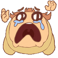 Sad Cartoon Sticker