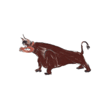 Art Bull Sticker by Rimsa