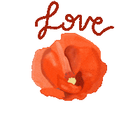 PappasPipedream flower love you poppy charly Sticker