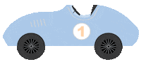 Driving Classic Car Sticker by Meri Meri