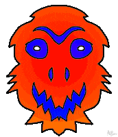 Scary Face Smile Sticker by Miron