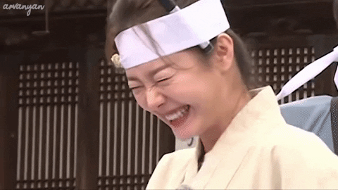 ArvaNyan giphyupload laughing korea shy GIF
