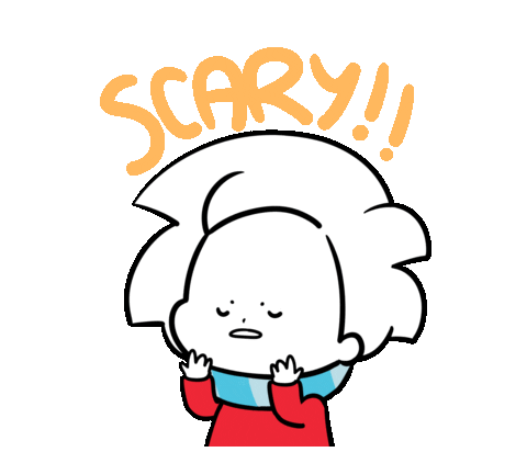 Scared Trick Or Treat Sticker by Ai and Aiko