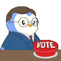 Voting Good Morning Sticker by Pudgy Penguins