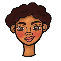 Black Girl Smile Sticker by JellaCreative