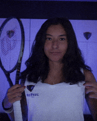 Womens Tennis GIF by DePaul Athletics