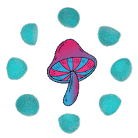 Magic Mushroom Lsd Sticker by KarmaIQ
