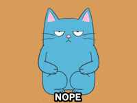 thenopecat reaction cat no mood GIF