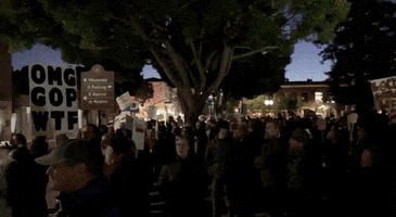 news rally hey hey ho ho impeachment eve GIF