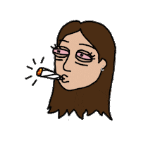 Weed Smoking Sticker by RESTARTCBD