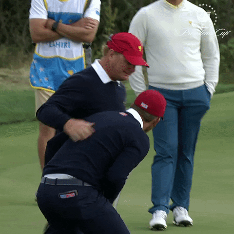 ThePresidentsCup giphyupload celebration team usa arm bar GIF