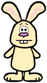 barfythecarrot bunny rabbit blink stunned Sticker