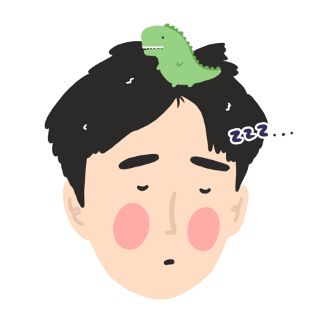 Sleepy Sticker by Patricia Tjandra