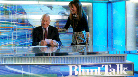 happy patrick stewart GIF by Blunt Talk
