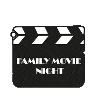 cherish365 movie night family movie night familymovienight movie clapper Sticker