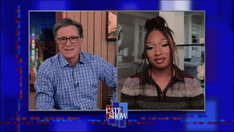 Stephen Colbert Megan Thee Stallion GIF by The Late Show With Stephen Colbert