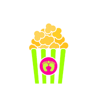 Pop Corn Sticker by Mama Feet